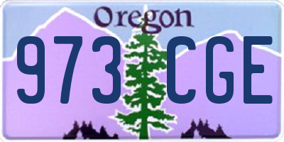 OR license plate 973CGE