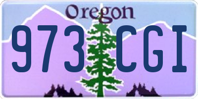 OR license plate 973CGI