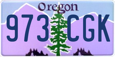 OR license plate 973CGK