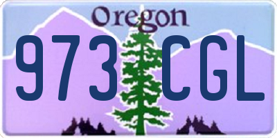 OR license plate 973CGL