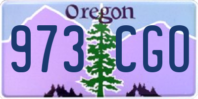OR license plate 973CGO