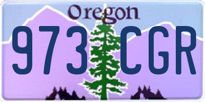 OR license plate 973CGR