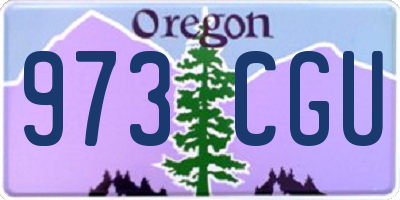 OR license plate 973CGU