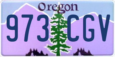 OR license plate 973CGV