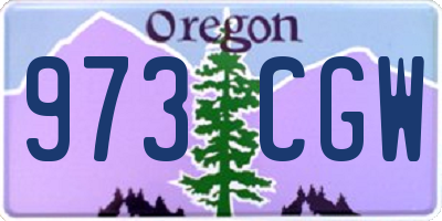 OR license plate 973CGW