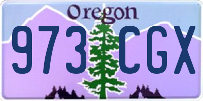 OR license plate 973CGX