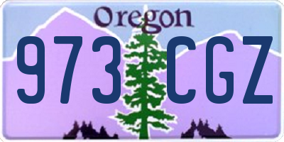 OR license plate 973CGZ