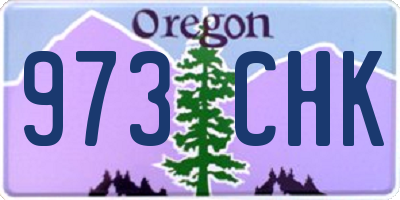 OR license plate 973CHK