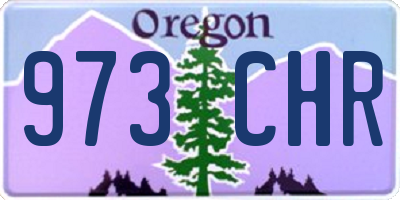 OR license plate 973CHR