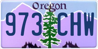 OR license plate 973CHW