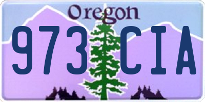 OR license plate 973CIA