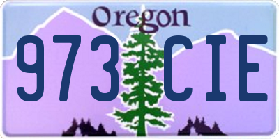 OR license plate 973CIE