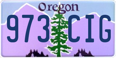 OR license plate 973CIG
