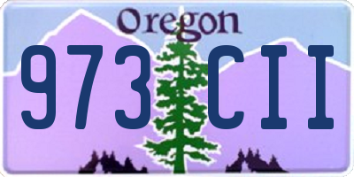 OR license plate 973CII