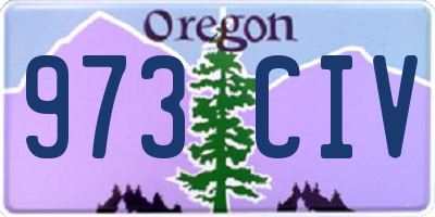 OR license plate 973CIV