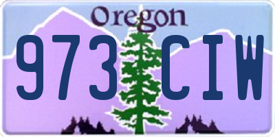 OR license plate 973CIW