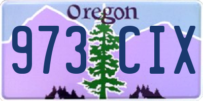 OR license plate 973CIX