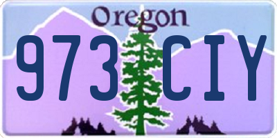 OR license plate 973CIY