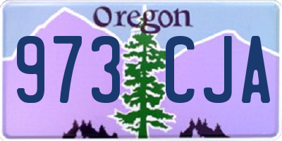 OR license plate 973CJA