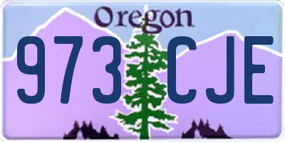 OR license plate 973CJE