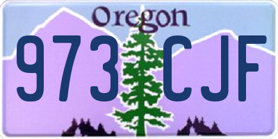 OR license plate 973CJF
