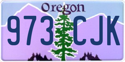 OR license plate 973CJK