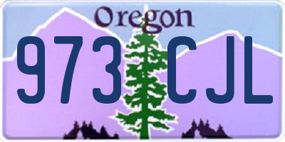 OR license plate 973CJL