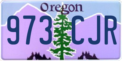 OR license plate 973CJR