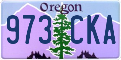 OR license plate 973CKA