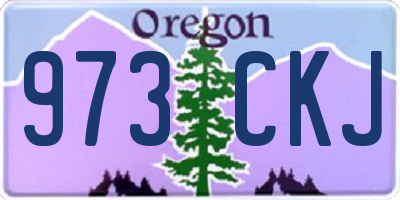 OR license plate 973CKJ