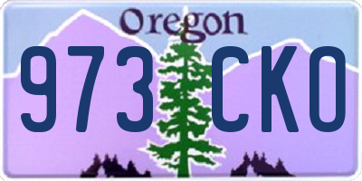OR license plate 973CKO