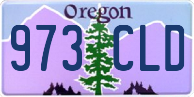 OR license plate 973CLD