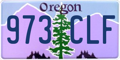 OR license plate 973CLF