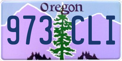 OR license plate 973CLI