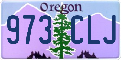 OR license plate 973CLJ