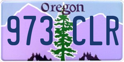 OR license plate 973CLR
