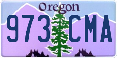 OR license plate 973CMA