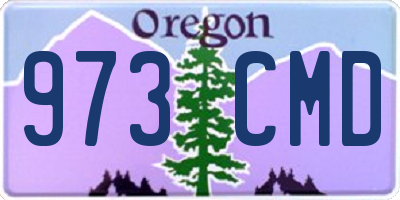 OR license plate 973CMD