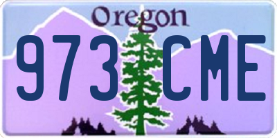 OR license plate 973CME