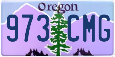 OR license plate 973CMG