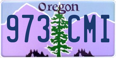 OR license plate 973CMI