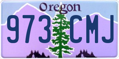OR license plate 973CMJ