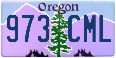 OR license plate 973CML