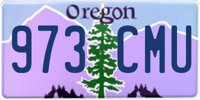 OR license plate 973CMU