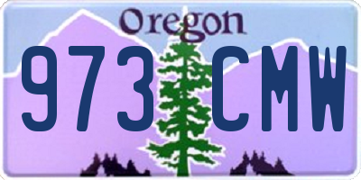 OR license plate 973CMW
