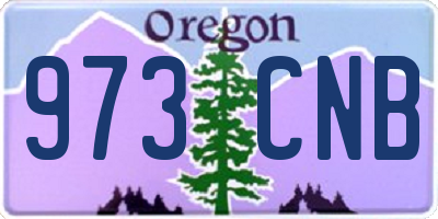 OR license plate 973CNB