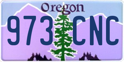 OR license plate 973CNC