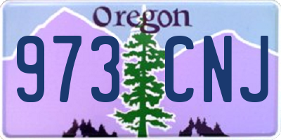 OR license plate 973CNJ