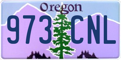 OR license plate 973CNL