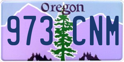 OR license plate 973CNM